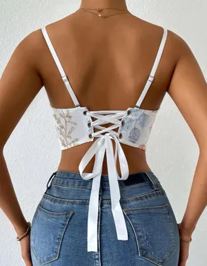 Floral Crop Top thumbnail 3
