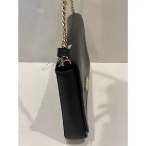 Kate‎ Spade Crossbody Bag Black Alek Tilden Place Coated Leather Gold Chain thumbnail 6