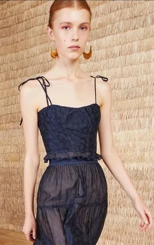 Ulla Johnson Corset Dainty Coquette Feminine Isa Crop Top thumbnail 1