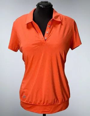 Women’s Orange Adidas Golf Polo Size Medium EUC thumbnail 1