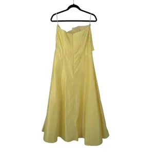 Vintage Jessica McClintock Gunne Sax Women 15 Yellow Strapless Beaded Gown Prom thumbnail 3