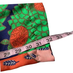 Judith March Boho Bohemian Palazzo Chiffon Abstract Pants Large thumbnail 5