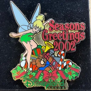 Disney Parks Peter Pan tinker bell seasons greetings 2002 LE 3500 pin thumbnail 1
