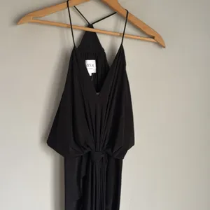 NEW MISA Los Angeles Domino Draped Mini Dress in Black XS thumbnail 6