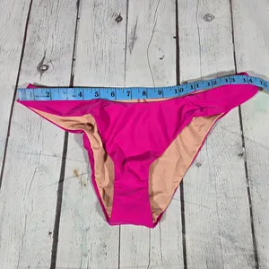 J. Crew Curved-waist cheeky‎ bikini bottom Radiant Fuchsia S NWT thumbnail 8