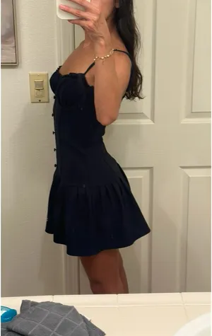 Edikted Navy Dress thumbnail 5