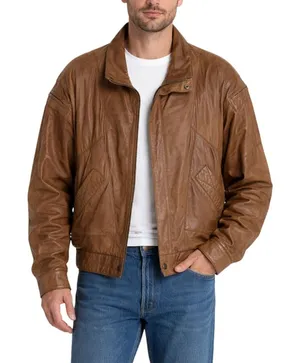 1990s Vintage Adventure Bound Originals Brown Leather Vintage Jacket Size Large thumbnail 1