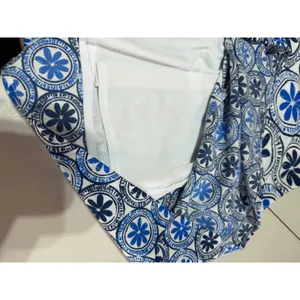 Mud Pie Shift Dress Womens Small Blue‎ White Floral Medallion Coastal Preppy Mod thumbnail 7
