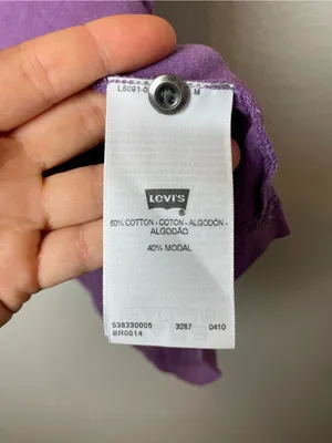 Levi's Purple Scoop Neck Henley Tank Top Size M thumbnail 6