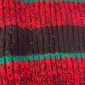 Vintage Striped Sweater Pullover Red Black Green Retro Hong Kong Bright Colorful thumbnail 12