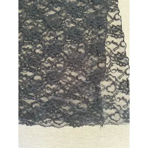 Macy's Black Floral Lace Overlay Panel shawl or scarf thumbnail 2