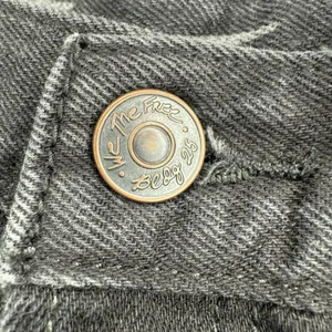 Free People Jean Shorts Womens 26 Black Button Fly Cut Off Raw Hem Denim thumbnail 5