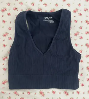 Garage V-Neck Crop Top thumbnail 1