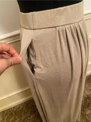 OGL Neutral Beige Maxi Skirt with Elastic Waist thumbnail 3