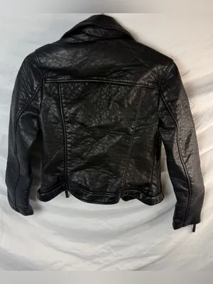 Y2K Top Shop Black Leather Jacket thumbnail 2