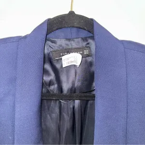 Zara Woman Navy Blue Blazer thumbnail 4