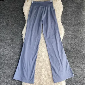 Aeropostale High Waist Crossover Flare Yoga Pants Dusty Blue Y2k Atheltic thumbnail 6