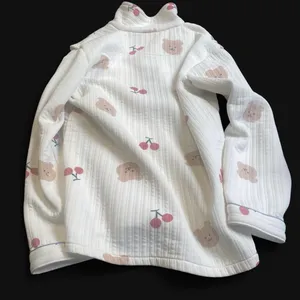Cozy Bear & Cherry Quilted Pajama Set 🧸🍒 White Size adjustable thumbnail 2