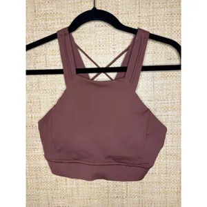 Lululemon Strong at Heart High Neck Sports Bra Ancient Copper Brown Size 8 thumbnail 3