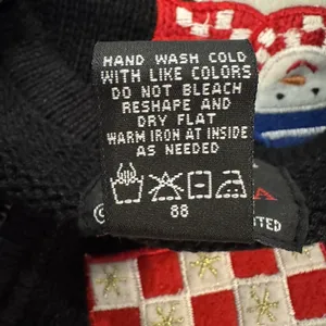 Vintage Designers Originals Studio Christmas Sweater Vest 2X Plus Zip Black thumbnail 11