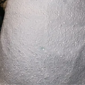 Zara 90s vintage girly whimsical white lace tiered eyelet mini skirt w/ ruffles thumbnail 7