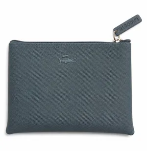 Lacoste Zip Pouch in Slate Gray-Blue thumbnail 1