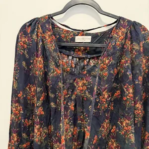 Natural Life Rowan Floral Top Bohemian Cottagecore Festival Boho Tie Neck XXL thumbnail 2