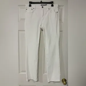 Ralph Lauren Women's Classic White Straight Leg Jeans Size 8 thumbnail 5