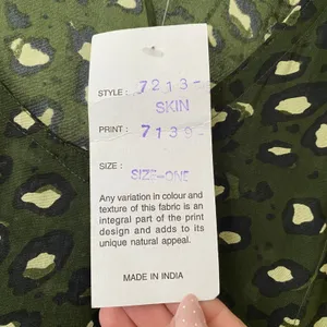 Mamta Rayon Boho Relaxed Lagenlook Animal Print Midi Dress One Size Green thumbnail 6