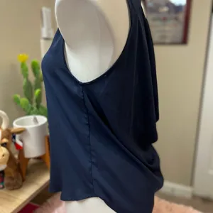 Navy blue blouse thumbnail 4