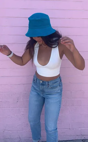 Blue Corduroy Bucket Hat thumbnail 1