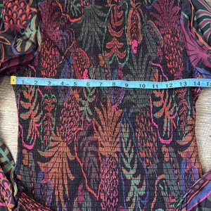 NWT Farm Rio Frutis Dream Long Sleeve Minidress in Black Size XS thumbnail 3