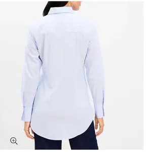 LOFT Light Blue Button-Down Shirt thumbnail 3