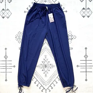 Breezeful High Waisted Drawstring Side Pocket Split Hem Joggers Small thumbnail 4