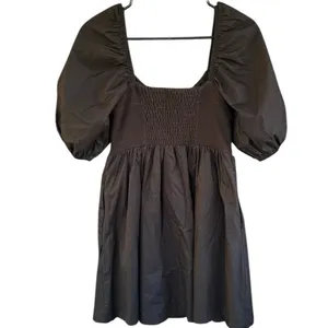 EUC Anthropologie Maeve Puff Sleeve Sweetheart Mini Dress Black Size XS thumbnail 12