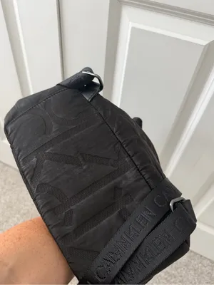 Calvin Klein Black Minimalist Nylon Mini Backpack Purse thumbnail 9