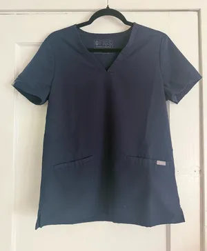 FIGS Navy Blue Scrub Top thumbnail 1