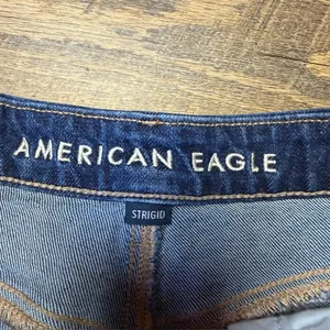 American Eagle Curvy Relaxed Denim Jean Shorts Womens 10 High Rise Strigid thumbnail 2