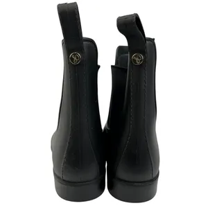 Sam Edelman Tinsley Women's Black Almond Toe Pull On Chelsea Ankle Rain Boots 8 thumbnail 3