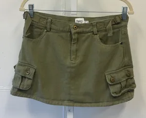 Princess Polly Olive Green Cargo Mini Skirt Cotton Utility Size 6 Streetwear thumbnail 1
