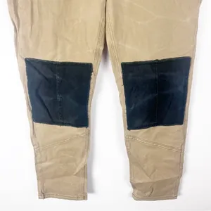 FREE PEOPLE Khaki Black Patchwork Five Pocket Cargo Style Jeans 12 Boho Casual thumbnail 10