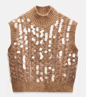 ZARA Sequin Top thumbnail 1