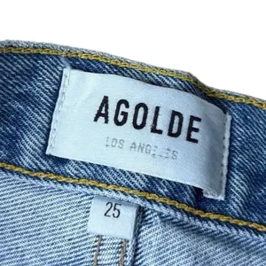 Agolde Parker Denim Shorts Size 25 Blue Distressed Frayed Cutoff High Rise thumbnail 4