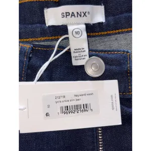 SPANX ReDefine Slim Straight Jeans Hayward Wash Dark Indigo High‎ Rise 10 thumbnail 7