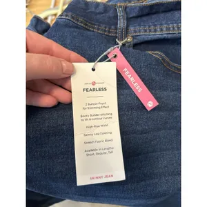 Ashley Stewart Fearless 26 Skinny Jeans High Rise Stretch Denim NWT Plus Womens thumbnail 6