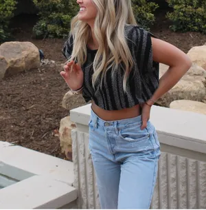 Black and white stripe top Size XS thumbnail 3