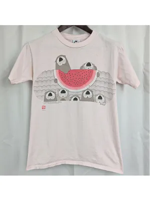 USA Made Vintage Ottermelon NWF Cotton Pink T-Shirt Medium thumbnail 7