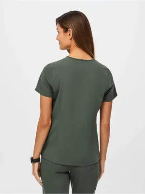 FIGS Catarina Scrub Top in Moss Size 3X thumbnail 2