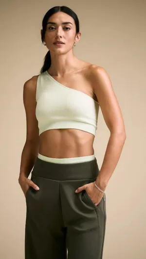 Calia by Carrie Women's Seamless One Shoulder Sports Bra in Matcha Frost size M NWT $38 thumbnail 1