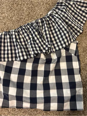NWT J. Crew Gingham One Shoulder Blouse thumbnail 2